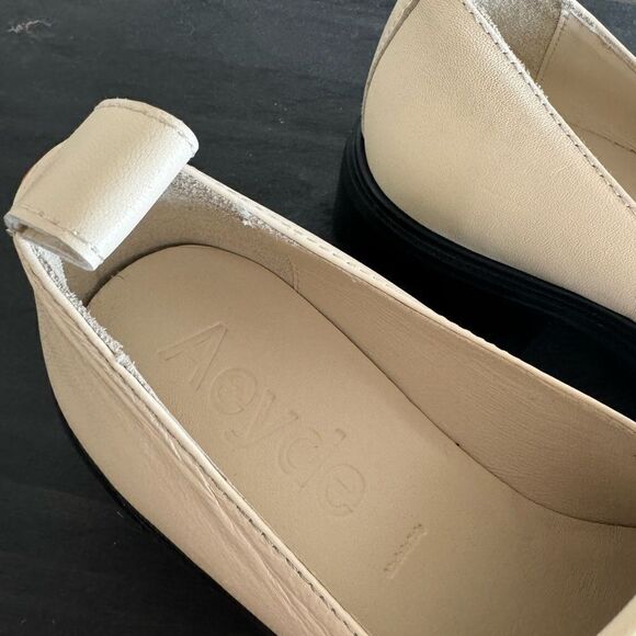 Aeyde Ruth Leather Cream Loafers 38 - Picture 4 of 10